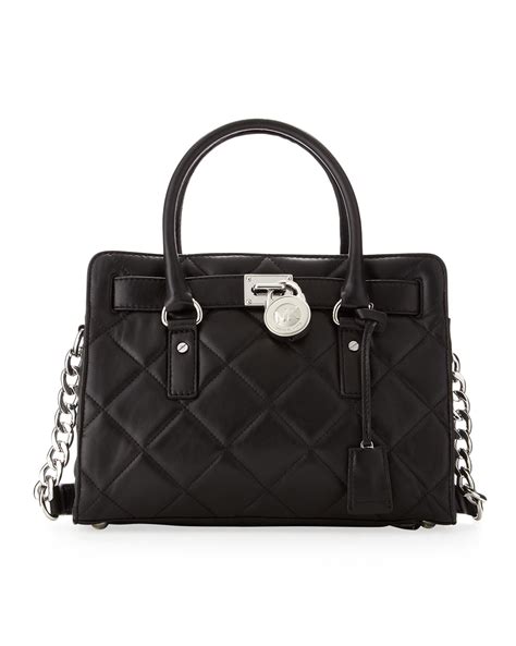 michael kors hamilton east west quilted satchel|Michael Kors nouveau Hamilton satchel.